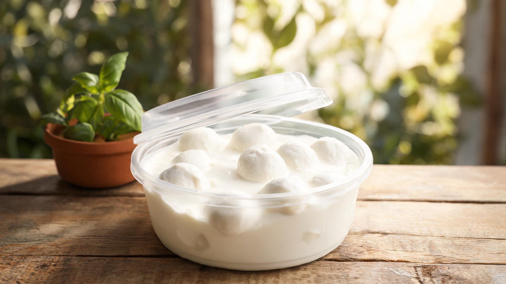 Illustrazione editoriale di Bocconcini alla panna di bufala