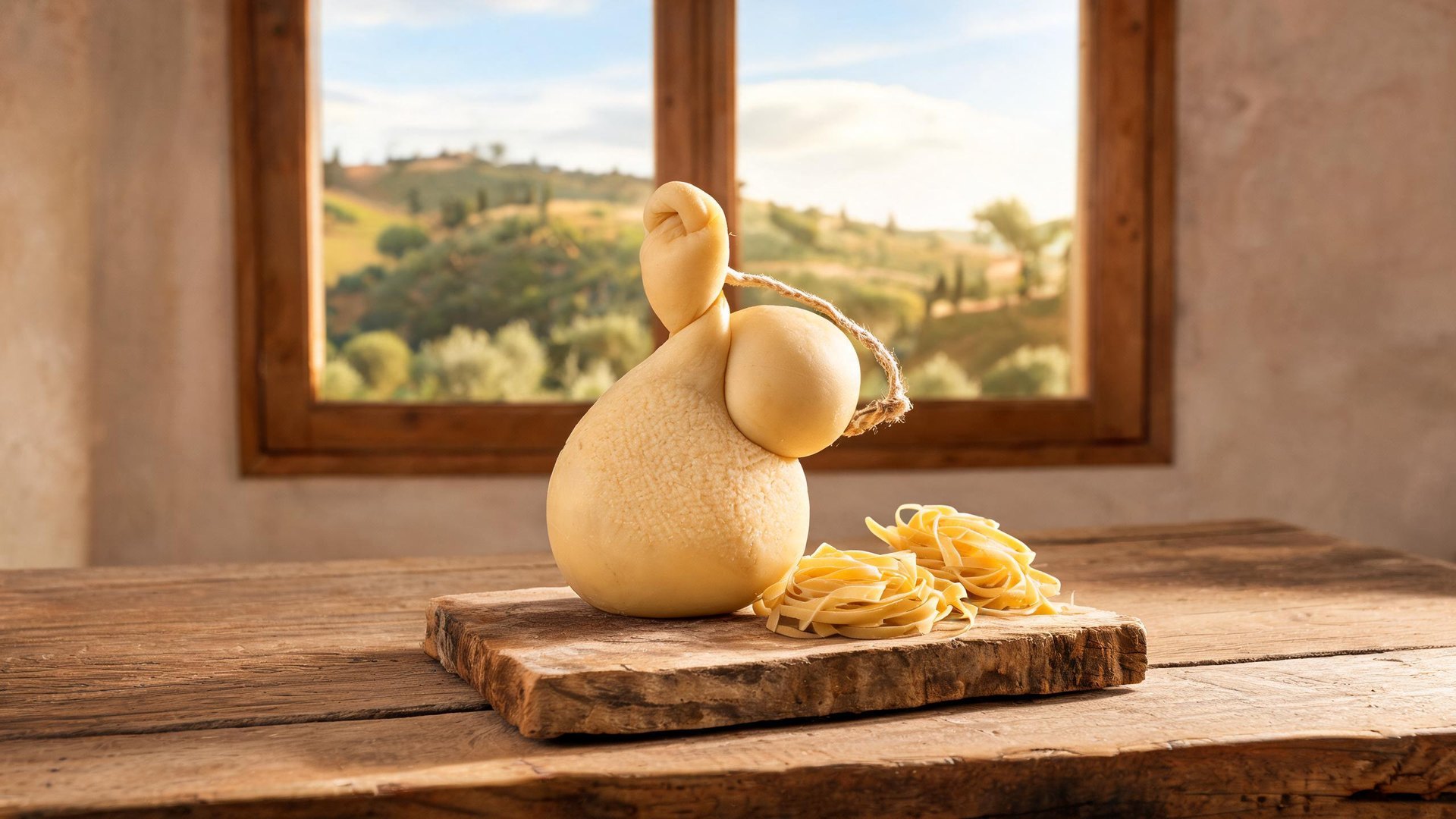 Editorial illustration of Caciocavallo di grotta del Cervati e delle Gole di Pertosa*