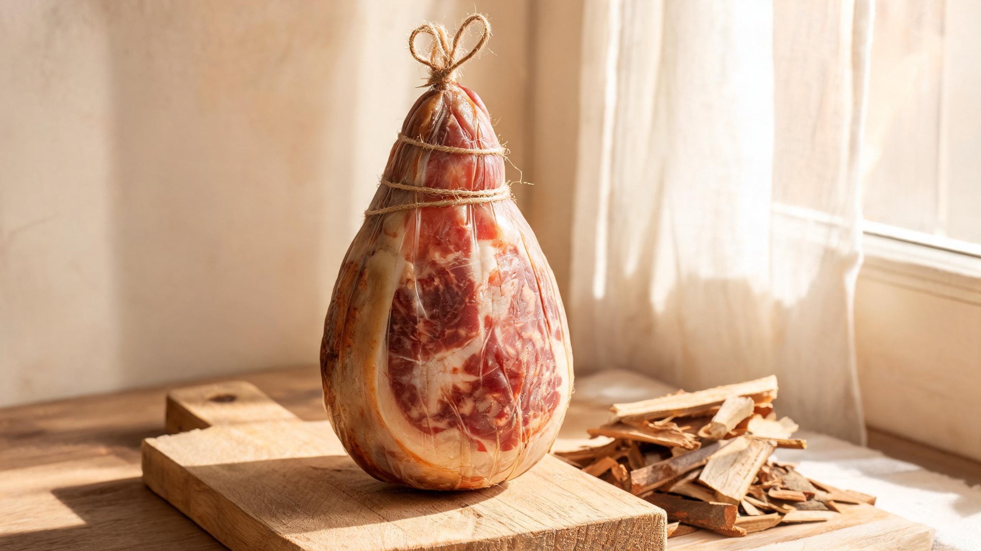 Editorial illustration of Fiocco di prosciutto