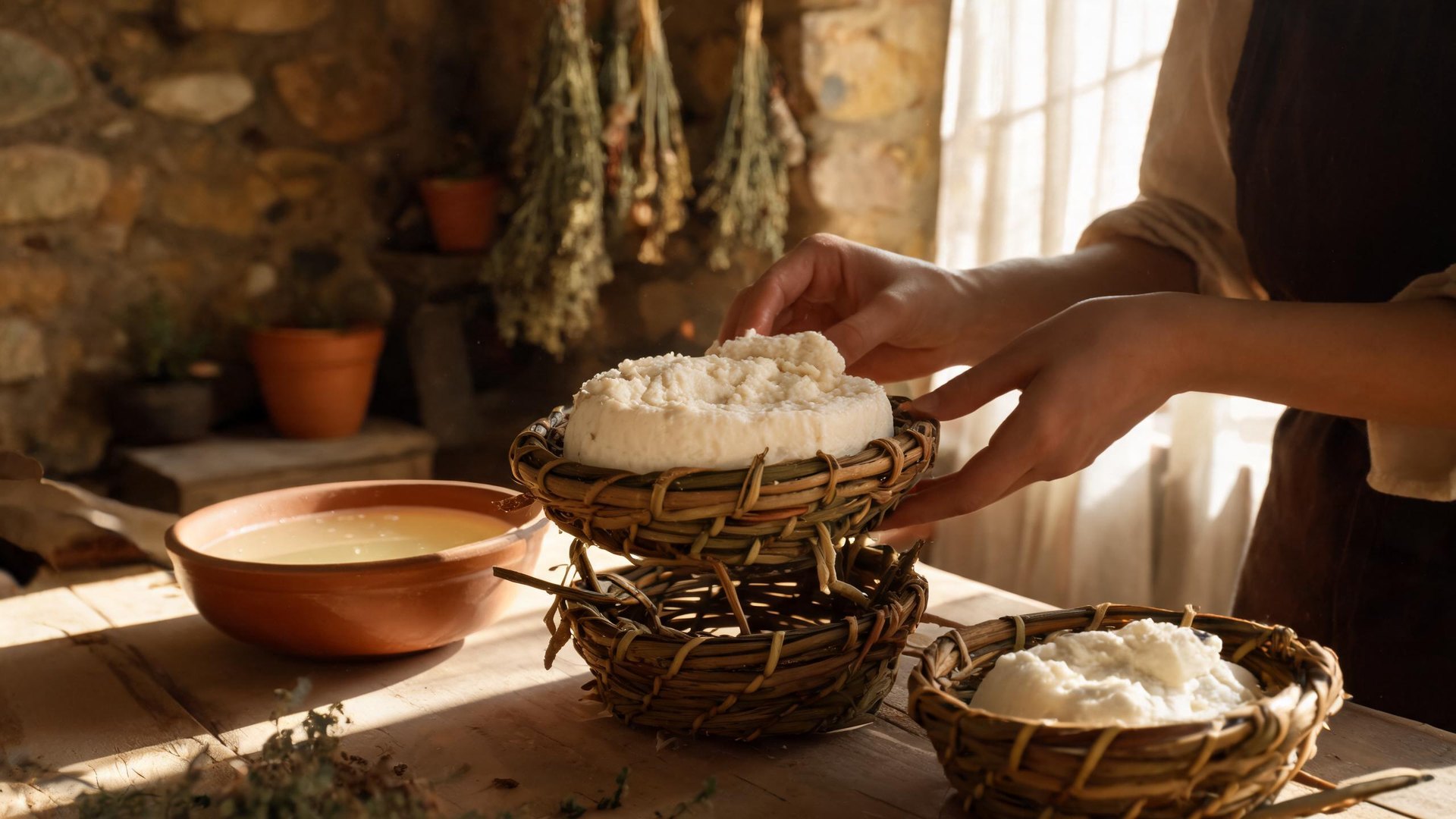 Illustrazione editoriale di Formaggio caprino del Cilento