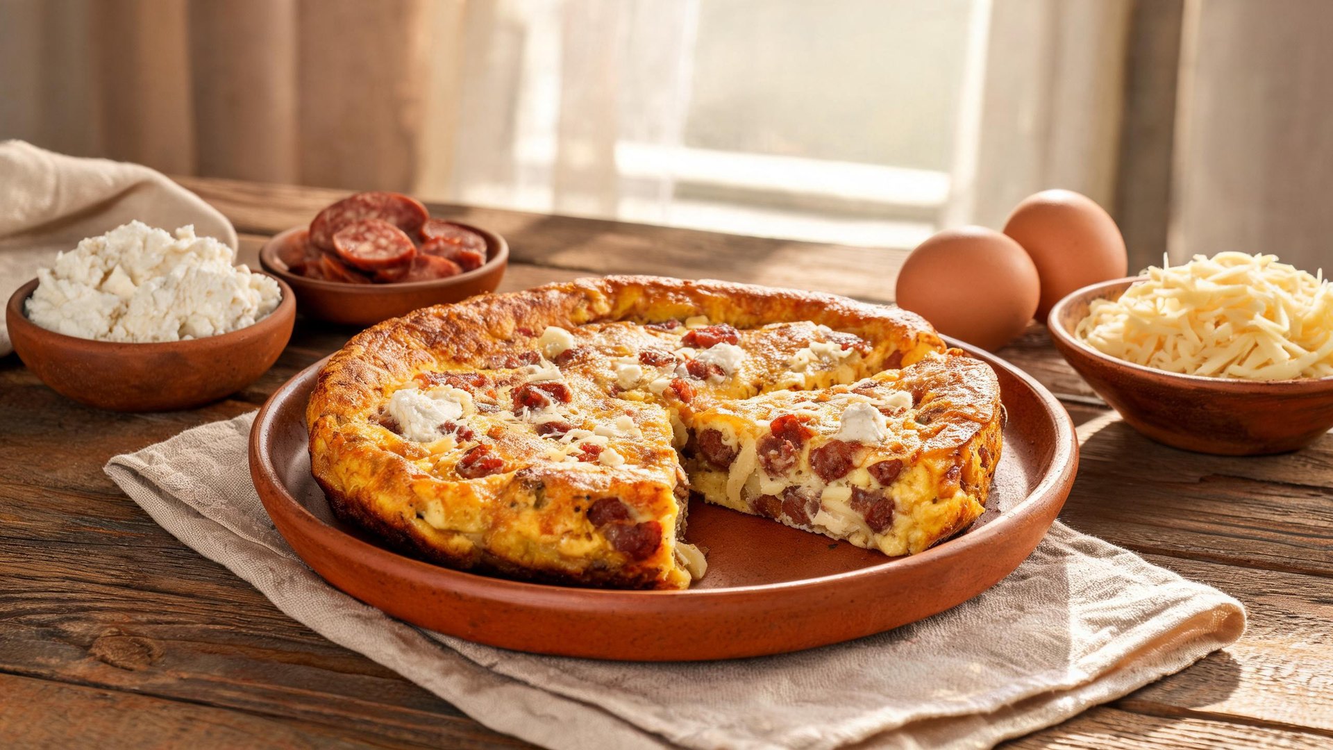 Editorial illustration of Frittata pasquale