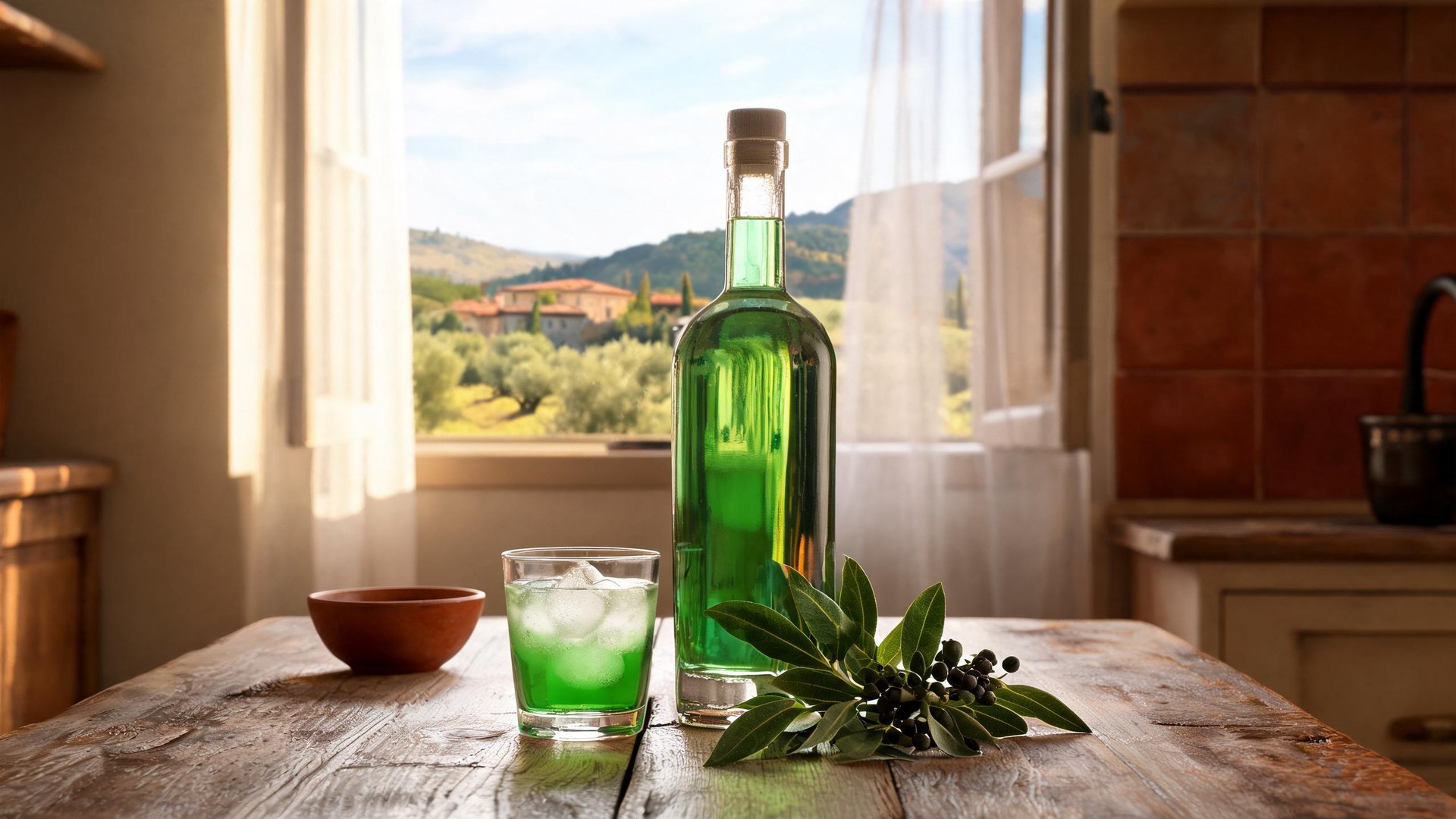 Editorial illustration of Liquore Laurino del Casertano
